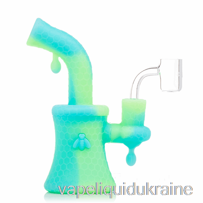 Vape Liquid Ukraine Stratus Bee Silicone Dab Rig Aqua Glow (UV Blue / UV Green)